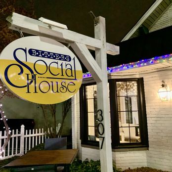Bitter's Social House - Venue at night - Cocktail Bars Near Me - Greensboro, North Carolina