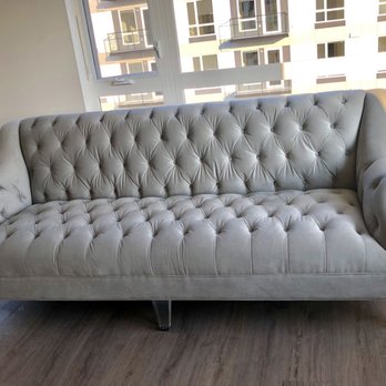 Simone Sofa W Acrylic Legs Yelp