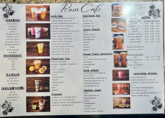 Menu photo 8 Rain Cafe Seattle, WA Menu photo 8 Rain Cafe Seattle, WA