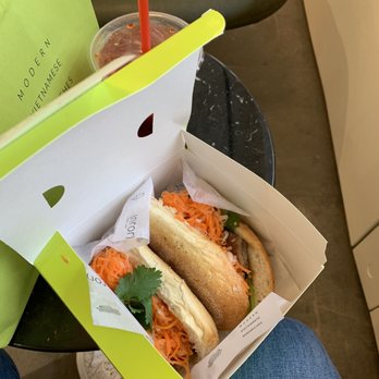 JoJu - Grilled Pork Banh Mi  && Cold Brew Lemon Thai Tea was sooooo good! - Sandwiches Near Me - New York, New York