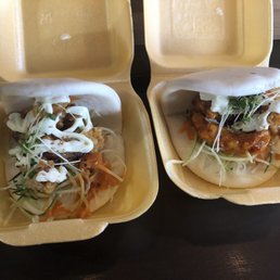 Soy Garlic Chicken and Sweet Chili Chicken Korean burgers.