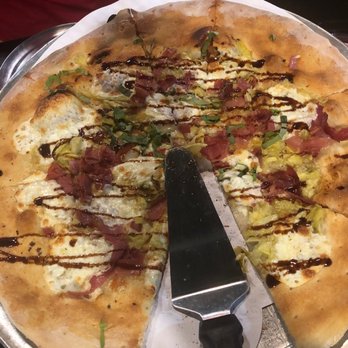 Mountain State Brewing - Yardsale Pizza with added balsamic glaze drizzle (YUM) - Breweries Near Me - Morgantown, West Virginia Mountain State Brewing - Yardsale Pizza with added balsamic glaze drizzle (YUM) - Breweries Near Me - Morgantown, West Virginia