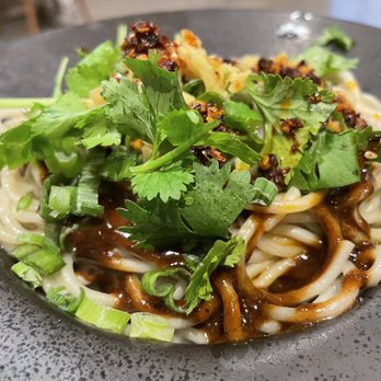 Mama Chang - Their popular sesame noodle dish, they won't add meat, but it's still delish! - Chinese Near Me - Fairfax, Virginia Mama Chang - Their popular sesame noodle dish, they won't add meat, but it's still delish! - Chinese Near Me - Fairfax, Virginia