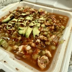 El Barrilito - Orden de ceviche de camarón.