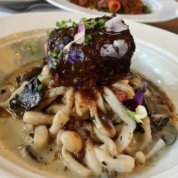Zoubi - Scallop noodle & braised beef w/ oyster mushrooms & truffle butter - New American Near Me - New Hope, Pennsylvania Zoubi - Scallop noodle & braised beef w/ oyster mushrooms & truffle butter - New American Near Me - New Hope, Pennsylvania