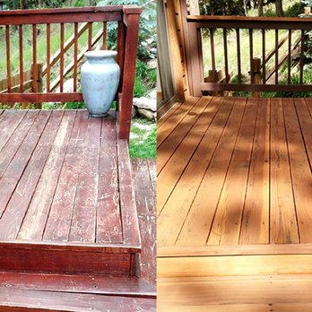 Sun and Soul Homes - a deck before and after cleaning - General Contractors Near Me Sun and Soul Homes - a deck before and after cleaning - General Contractors Near Me