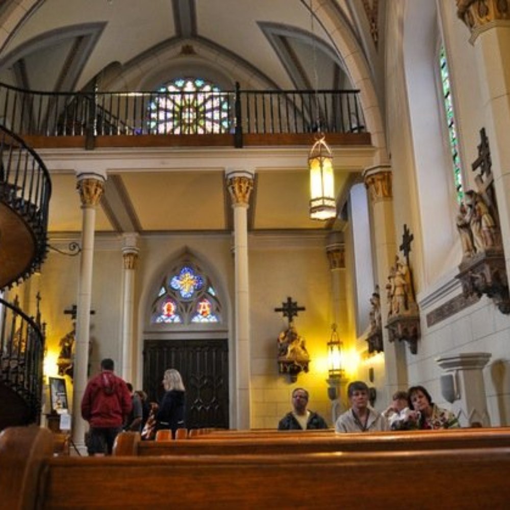 Loretto Chapel - Stairs and choir loft. - Churches Near Me - Santa Fe, New Mexico Loretto Chapel - Stairs and choir loft. - Churches Near Me - Santa Fe, New Mexico