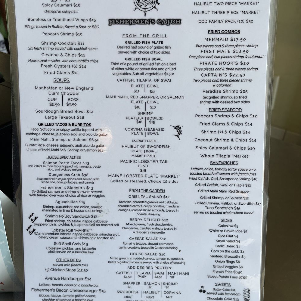 Fishermen's Catch - Menu - Seafood Markets Near Me - Oxnard, California