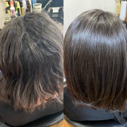 Before & after matrix treatment