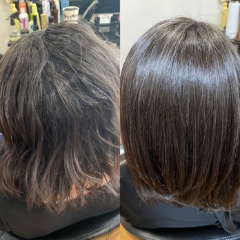 Picasso Salon - Before & after matrix treatment - Blow Dry/Out Services Near Me - Davis, California