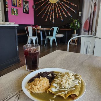 Chilango PDX - Chilango: Enchiladas Verdes, w/ Suadero filling - Vegan Near Me - Portland, Oregon Chilango PDX - Chilango: Enchiladas Verdes, w/ Suadero filling - Vegan Near Me - Portland, Oregon