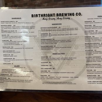 Birthright Brewing Company - Food - New American Near Me - Nazareth, Pennsylvania Birthright Brewing Company - Food - New American Near Me - Nazareth, Pennsylvania