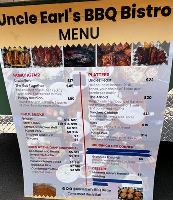 Menu photo 1 Uncle Earl's BBQ Bistro Portland, OR Menu photo 1 Uncle Earl's BBQ Bistro Portland, OR
