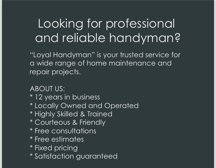 Slide of Loyal Handyman