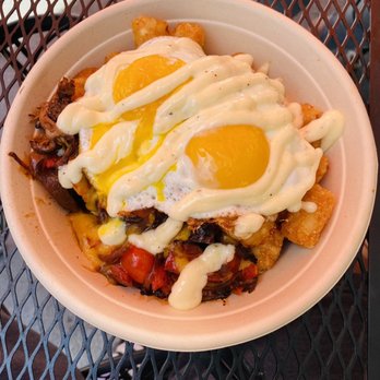 Hash - Hash on Hash w/Braised beef & Sunny Side eggs - Breakfast & Brunch Near Me - Los Angeles, California