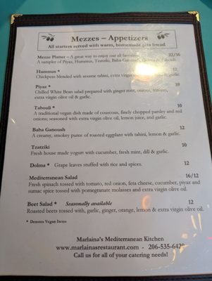 Menu photo 7 Marlaina's Mediterranean Kitchen Burien, WA Menu photo 7 Marlaina's Mediterranean Kitchen Burien, WA