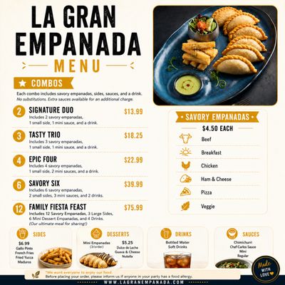 Menu photo 2 La Gran Empanada Plano, TX