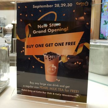 CoCo Fresh Tea & Juice - Buy one get free bubble tea ends today - Bubble Tea Near Me - Markham, Ontario