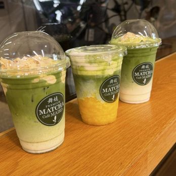 Matcha Cafe Maiko - 1) Banana Pudding Matcha Latte Mango Matcha Latte - Coffee & Tea Near Me - New York, New York Matcha Cafe Maiko - 1) Banana Pudding Matcha Latte Mango Matcha Latte - Coffee & Tea Near Me - New York, New York
