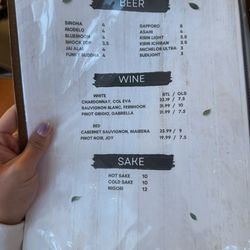 Thai Woodhouse - Drink menu