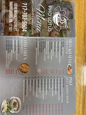 Menu photo 1 Pho Lotus Harrisburg, PA Menu photo 1 Pho Lotus Harrisburg, PA