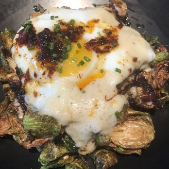 Ella Elli - Brussel sprouts topped with an over easy egg - Wine Bars Near Me - Chicago, Illinois Ella Elli - Brussel sprouts topped with an over easy egg - Wine Bars Near Me - Chicago, Illinois