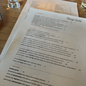 Nancy's Hustle - Menu - New American Near Me - Houston, Texas Nancy's Hustle - Menu - New American Near Me - Houston, Texas