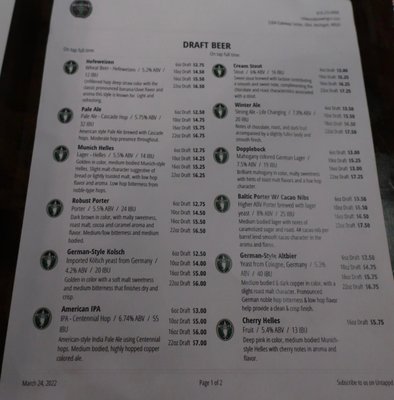 Menu photo 1 Redwood Steakhouse & Brewery Flint, MI
