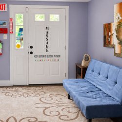 Village Spa - A welcoming waiting area at Wellness Foot Spa in Glenside.