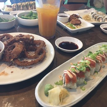 Lan Pan Asian Cafe - Caliente Roll, Spicy Spiced Onion Rings, Edamame, Dragon Roll, Potstickers and Krab Rangoon Roll - Pan Asian Near Me - Miami, Florida Lan Pan Asian Cafe - Caliente Roll, Spicy Spiced Onion Rings, Edamame, Dragon Roll, Potstickers and Krab Rangoon Roll - Pan Asian Near Me - Miami, Florida