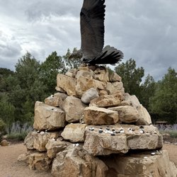 Dennis Weaver Memorial Park - August 13, 2026 - The eagle flies above the rocks.