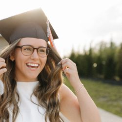 The Heart Narrative - senior cap and gown graduation photoshoot