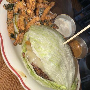 Zinburger - El Diablo* but wrap style I didn't want a bun. So yum  and zucchini fries - Burgers Near Me - Gilbert, Arizona