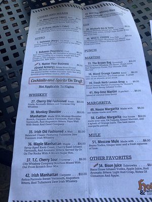 Menu photo 1 Hofbrau Interlochen, MI