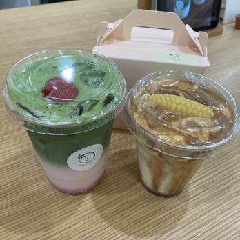 Harucake - SoSo Latte and Strawberry Matcha - Coffee & Tea Near Me - Los Angeles, California