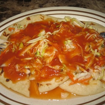 Sonsonate Grill - Pupusas with Cortido and Salsa - Salvadoran Near Me - Los Angeles, California