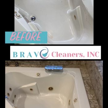 Bravo Cleaners - Before and after bathtub - Home Cleaning Near Me Bravo Cleaners - Before and after bathtub - Home Cleaning Near Me