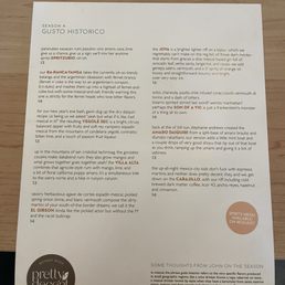 Menu (front side)