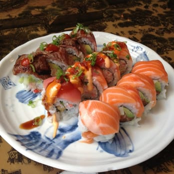 Hana Sushi - BBQ rolls, Golden Hana Roll, and Philadelphia Roll. - Sushi Bars Near Me - Menifee, California