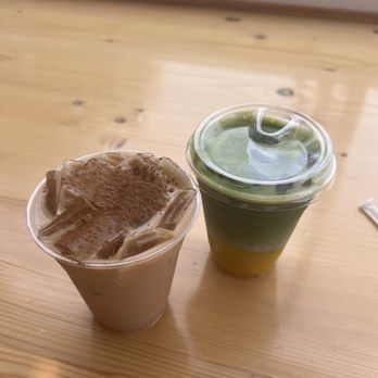 Marta - Honey Cinammon Latte (nice color) and mango matcha - Bakeries Near Me - San Diego, California Marta - Honey Cinammon Latte (nice color) and mango matcha - Bakeries Near Me - San Diego, California