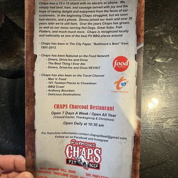 Chaps Pit Beef - Barbeque Near Me - Baltimore, Maryland Chaps Pit Beef - Barbeque Near Me - Baltimore, Maryland