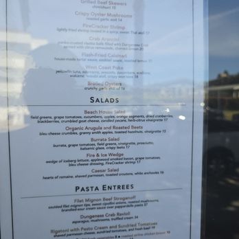 Beach House Restaurant + Bar @ Lovers Point - Menu - Seafood Near Me - Pacific Grove, California