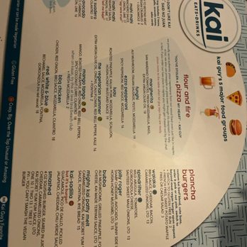Kai Eats + Drinks - Menu (there's another side but I didn't take a picture of it) - Tacos Near Me - Kailua-Kona, Hawaii Kai Eats + Drinks - Menu (there's another side but I didn't take a picture of it) - Tacos Near Me - Kailua-Kona, Hawaii