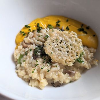 Sel - Spring risotto with roasted carrot foam - New American Near Me - Scottsdale, Arizona Sel - Spring risotto with roasted carrot foam - New American Near Me - Scottsdale, Arizona
