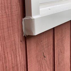 AllGood Home Improvements - Dented wrap, much thicker than previous sill.
