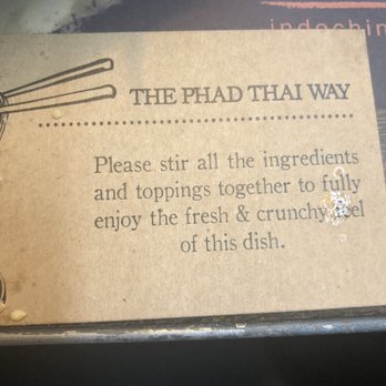 Banana Tree - Direction card for phad Thai - Asian Fusion Near Me - Milton Keynes, MIK