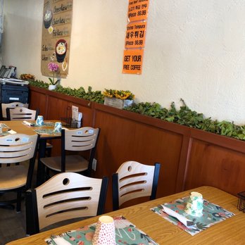 Pungnyeon Katsu - Tables and specials menu on the wall - Japanese Near Me - Philadelphia, Pennsylvania