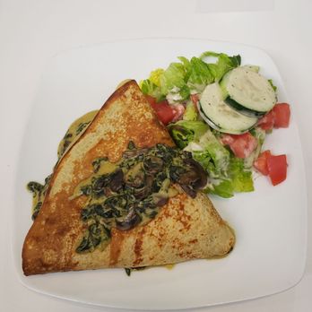 Cilantro Grill - Spinach and mushrooms crepe. - Creperies Near Me - Sarasota, Florida