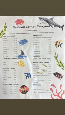 Menu photo 2 Seafood Center Jacksonville, NC Menu photo 2 Seafood Center Jacksonville, NC