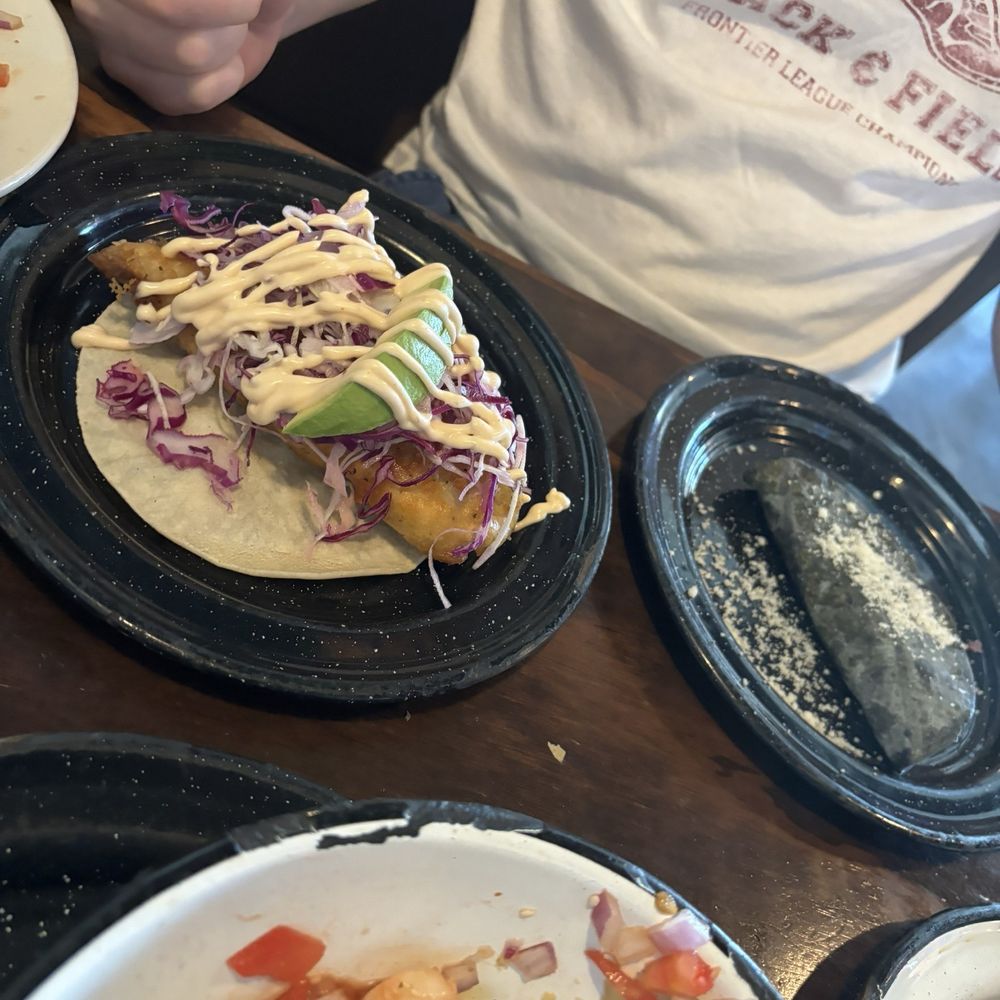 Los Aguachiles - Fish taco on the left & shrimp taco on the right. - Seafood Near Me - El Paso, Texas